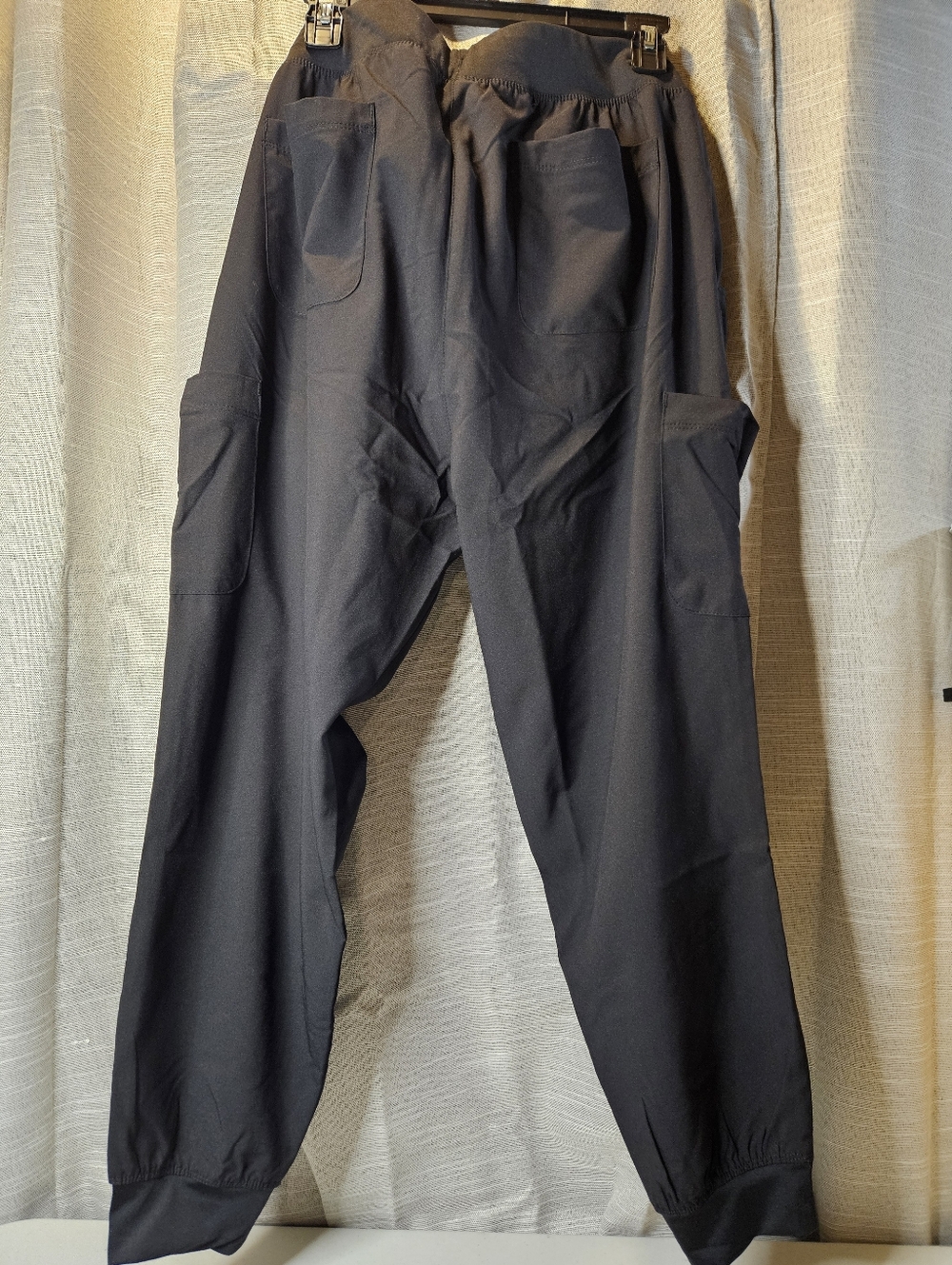 Women's Scrub Jogger Bottoms Maevn Momentum 5092 Black Size Large Petite Pants - Picture 7 of 10